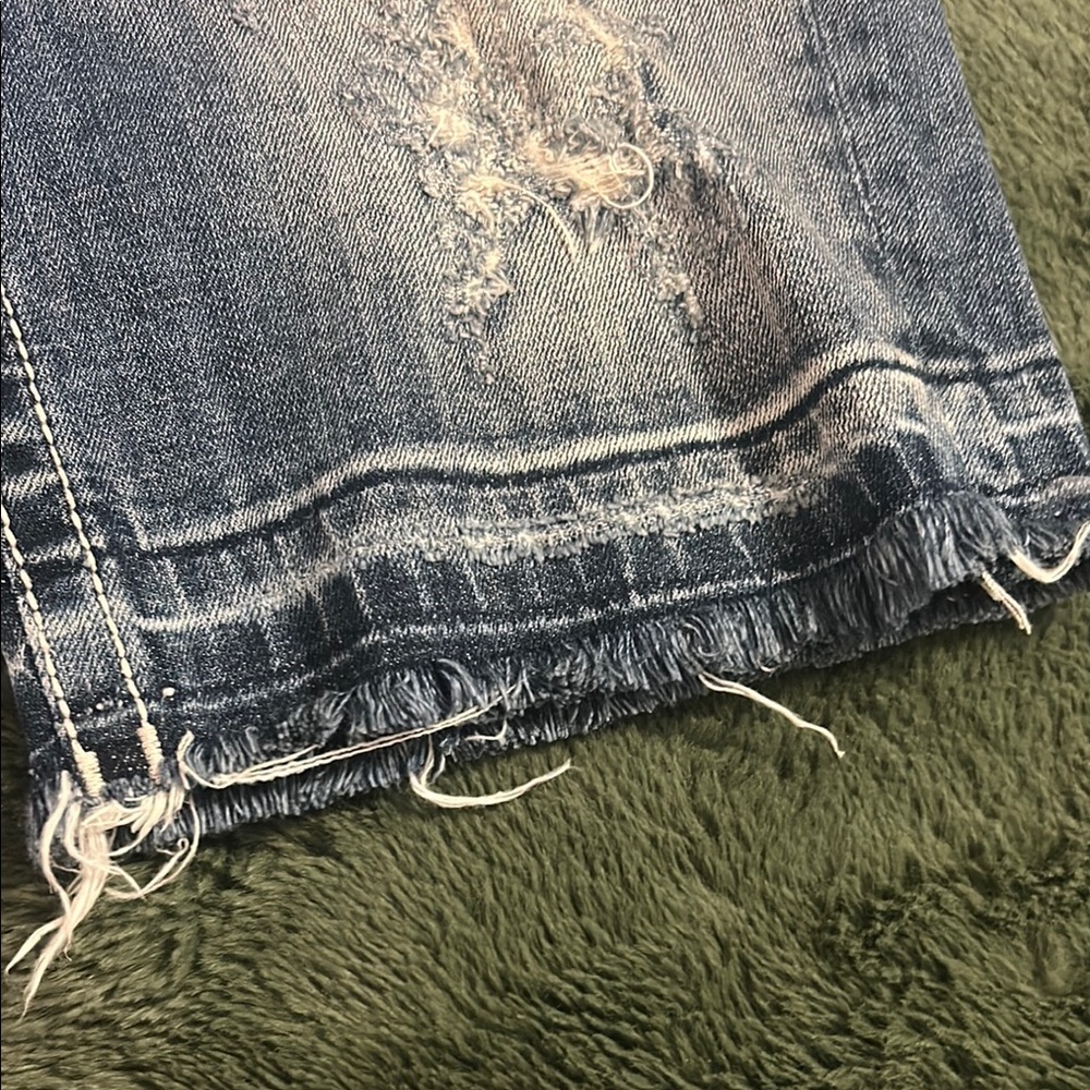 Miss Me Dark Blue Distressed Jean Shorts - Picture 6 of 7